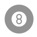 Ball, Billiard LightSlateGray icon