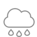 Cloud, Raindrops Black icon