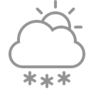 snowflakes, Cloud, sun Black icon