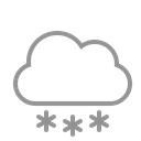 Cloud, snowflakes Black icon