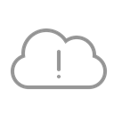 Cloud, Error Black icon