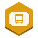 Ticket, Bus Goldenrod icon