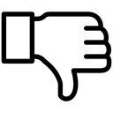 social-media, Communication, creative, thumbs-down, unfavorite, Dislike, unlike, Grid, social-network, shape, Direction, Facebook Black icon