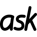 search-engine, web-technology, question, Grid, Communication, Answering, Ask, creative, internet, social-network, social-media, shape Black icon