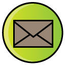 mail, hayal, Email, Social, e-mail YellowGreen icon