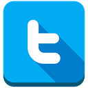 twitter letter, twitter DeepSkyBlue icon