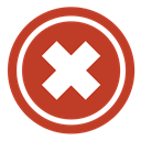 Clear, cancel, decline, remove, delete, Close, stop, Not, Empty, Exit, refuse, Bad Firebrick icon