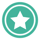 star, vote, bookmark, Favorite, Top CadetBlue icon