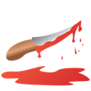 halloween, Knife, scary, Bloody Black icon