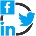 meeting, Facebook, contacts, social media, Social, twitter DeepSkyBlue icon