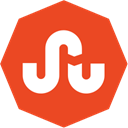 Stumbleupon, octagon OrangeRed icon