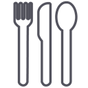 spoon, dinner, Eat, Fork, Lunch, knive, Restaurant, food, meal Black icon