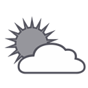 forecast, weather, Cloud, sun Black icon