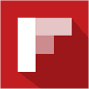 media, Flipboard, Shadow, Social, set Firebrick icon