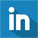Linkedin, Social, Shadow, media, set SteelBlue icon