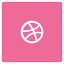 dribbble PaleVioletRed icon