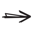 pencil, Left, Arrow, Small Black icon