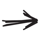 Left, pencil, large, Arrow Black icon