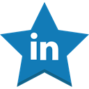 star, Linkedin, socal, In, Favorite, Best, win DarkCyan icon