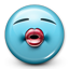 smiley, lips, Emoticon, smiley face, kissing, kiss MediumTurquoise icon