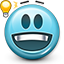 Emoticon, smiley face, eurica, Idea, smiley, Genius DarkSlateGray icon