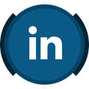 linked, Social, work, In, job Teal icon