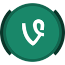 Social, videos, Vine SeaGreen icon