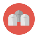 grave, yard IndianRed icon