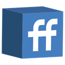 Social, Fiendfeed, cube, media, set SteelBlue icon