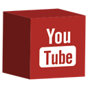 media, cube, set, Social, youtube Brown icon