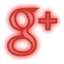 Social, set, google, neon, media Crimson icon