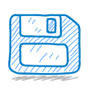 sketchy, Floppy, storage, Sketch, Disk Black icon