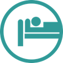 hospital, Bed, patient LightSeaGreen icon