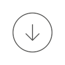 Direction, Down, Control Black icon