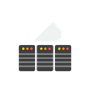 Database, Cloud Black icon