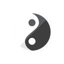 yin, Yang Black icon