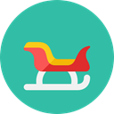 sled, santa LightSeaGreen icon