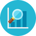 graph, Magnifier LightSeaGreen icon