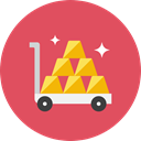 gold, Cart IndianRed icon