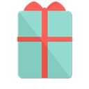 christmas, gift, package, Box, present MediumAquamarine icon