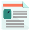 Newspaper, News, Communication, Message Azure icon