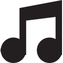 Note, music Black icon