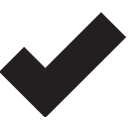 square, checkmark Black icon