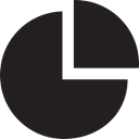 pie, chart Black icon