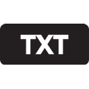 Txt, tag Black icon