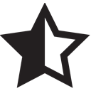 half, star Black icon