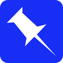 Pin board, pinboard Blue icon