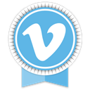 Ribbon, Social, Vimeo CornflowerBlue icon