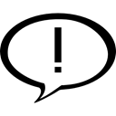 Bubble, surprise, Balloon, Caution, exclamation, speech Black icon