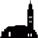 Casablanca, islam, Mosque, morocco, islamic, Monuments Black icon